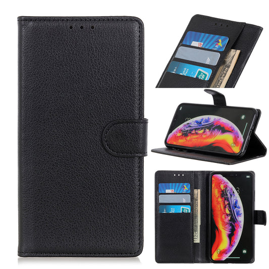 Litchi Skin Wallet Leather Stand Case for Samsung Galaxy M10