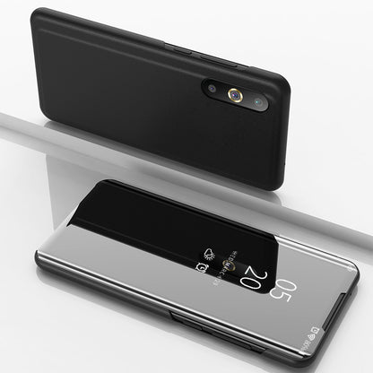 View Window Plated Mirror Surface Leather Stand Case for Samsung Galaxy A50 / A50s / A30s