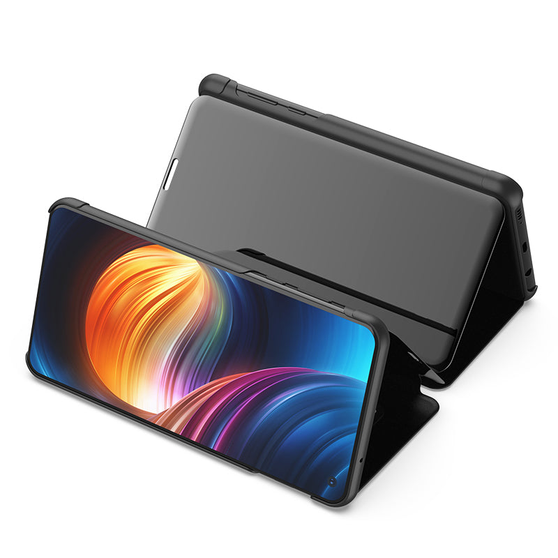 View Window Plated Mirror Surface Leather Stand Case for Samsung Galaxy A50 / A50s / A30s