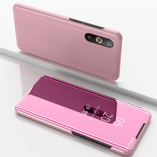 View Window Plated Mirror Surface Leather Stand Case for Samsung Galaxy A50 / A50s / A30s