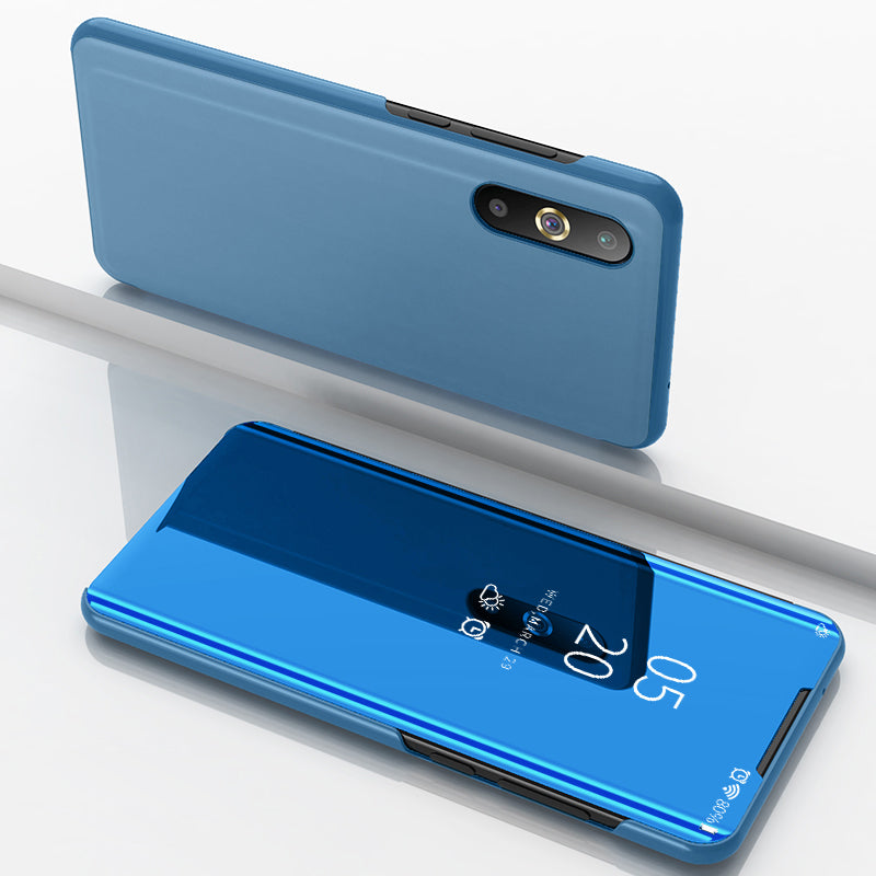 View Window Plated Mirror Surface Leather Stand Case for Samsung Galaxy A50 / A50s / A30s
