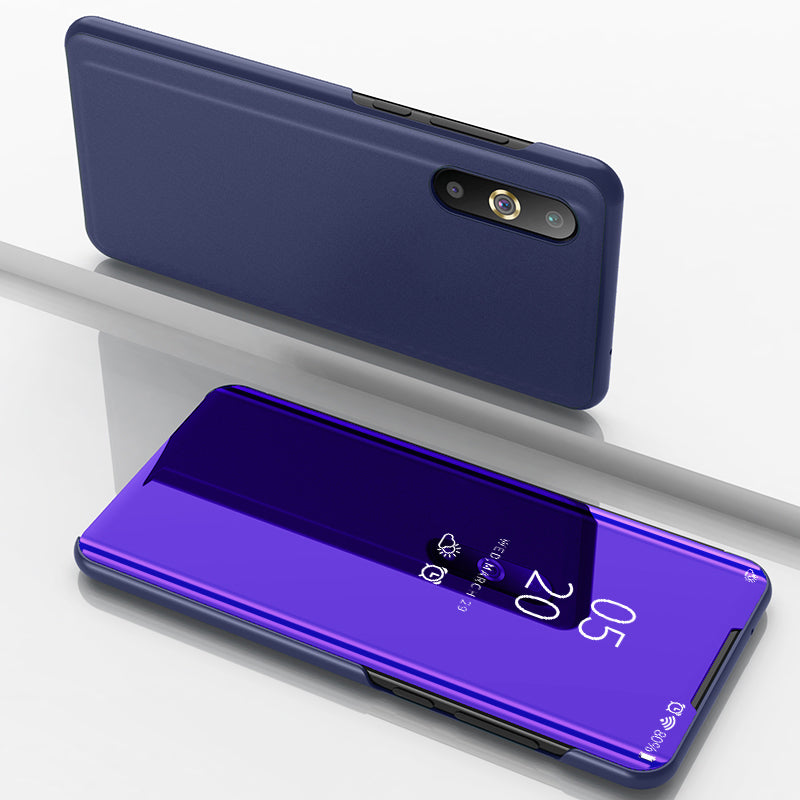 View Window Plated Mirror Surface Leather Stand Case for Samsung Galaxy A50 / A50s / A30s