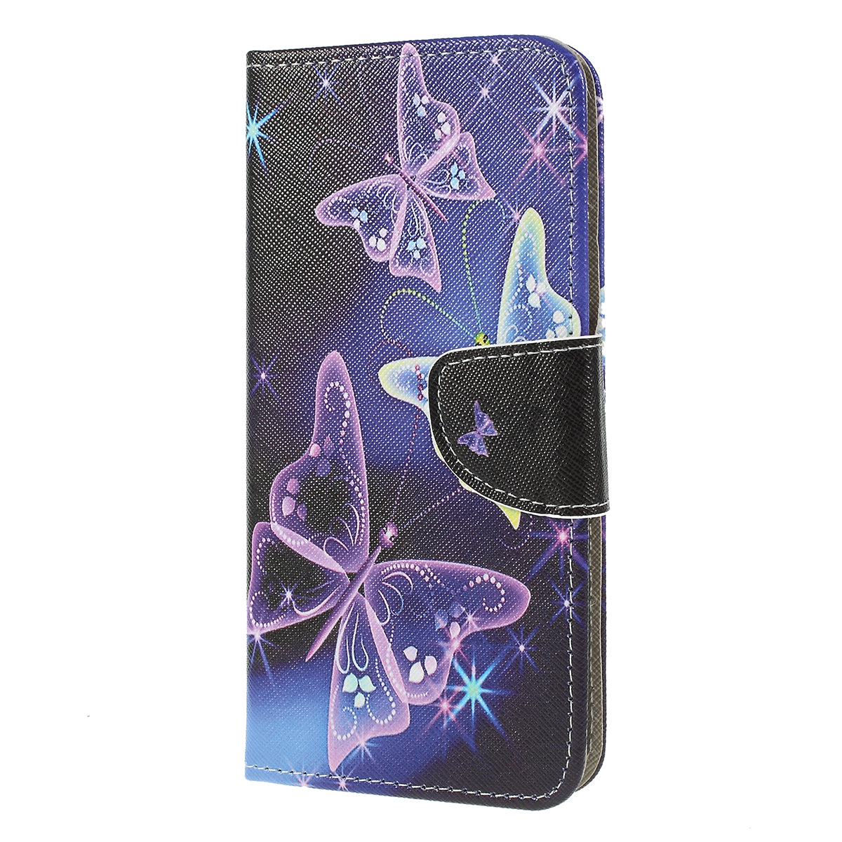 Cross Texture Patterned Leather Wallet Case for Samsung Galaxy M10