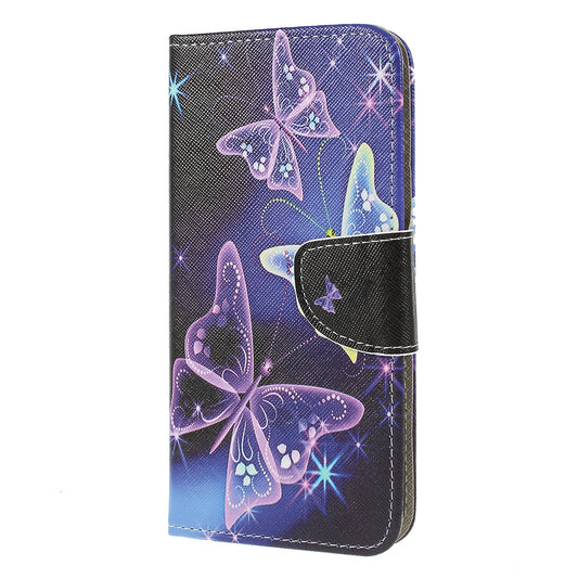 Cross Texture Patterned Leather Wallet Case for Samsung Galaxy M10