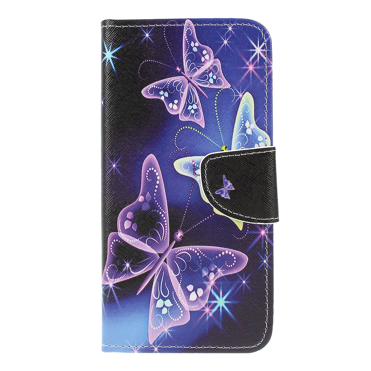 Cross Texture Patterned Leather Wallet Case for Samsung Galaxy M10