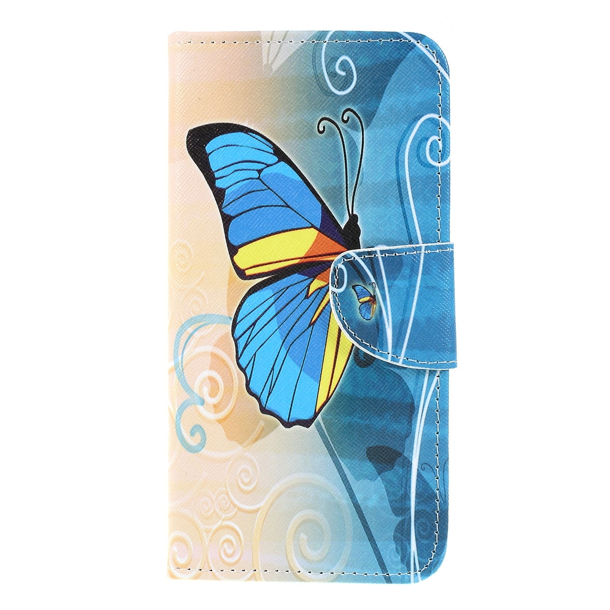 Cross Texture Patterned Leather Wallet Case for Samsung Galaxy M10