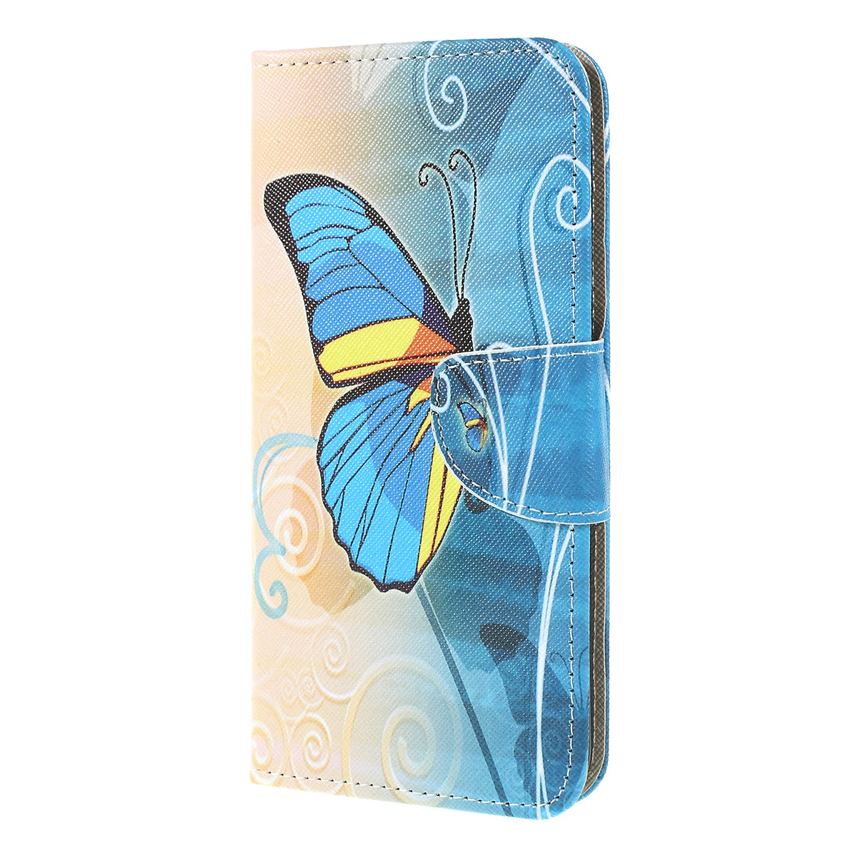 Cross Texture Patterned Leather Wallet Case for Samsung Galaxy M10