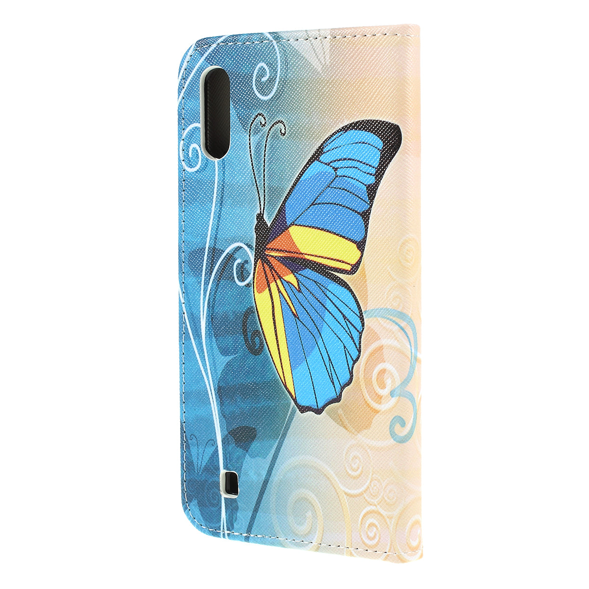 Cross Texture Patterned Leather Wallet Case for Samsung Galaxy M10