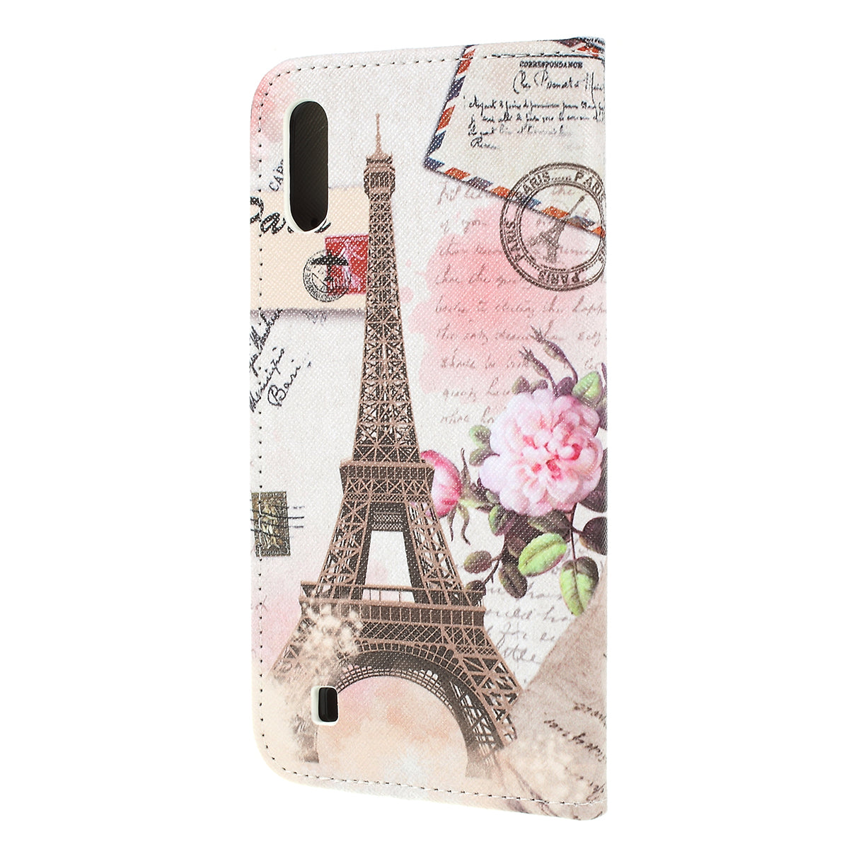 Cross Texture Patterned Leather Wallet Case for Samsung Galaxy M10
