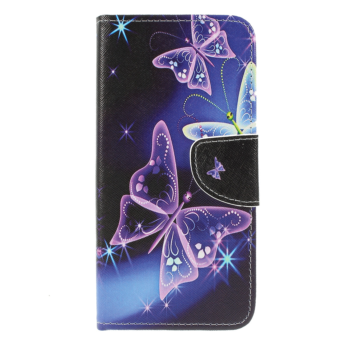 For Samsung Galaxy M20 Cross Texture Patterned Leather Wallet Cover