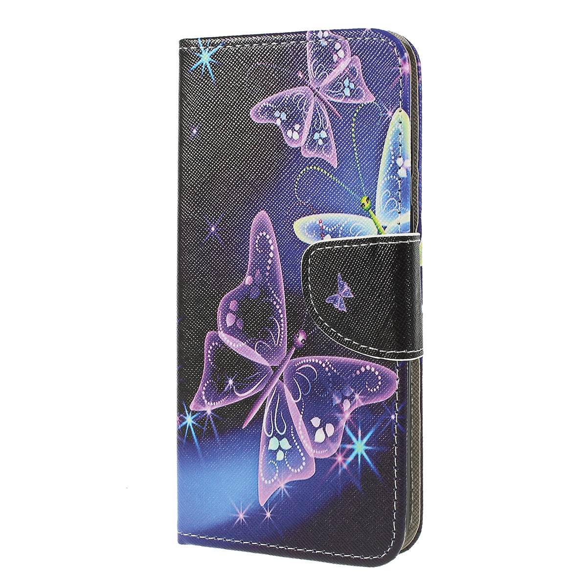For Samsung Galaxy M20 Cross Texture Patterned Leather Wallet Cover