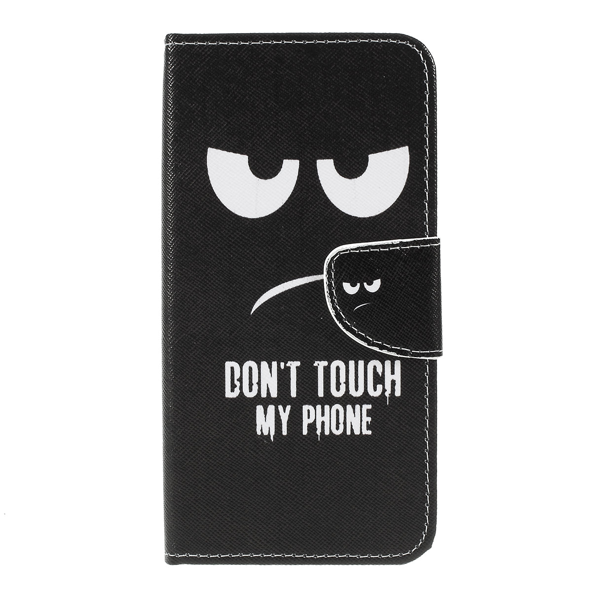 For Samsung Galaxy M20 Cross Texture Patterned Leather Wallet Cover
