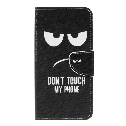 For Samsung Galaxy M20 Cross Texture Patterned Leather Wallet Cover