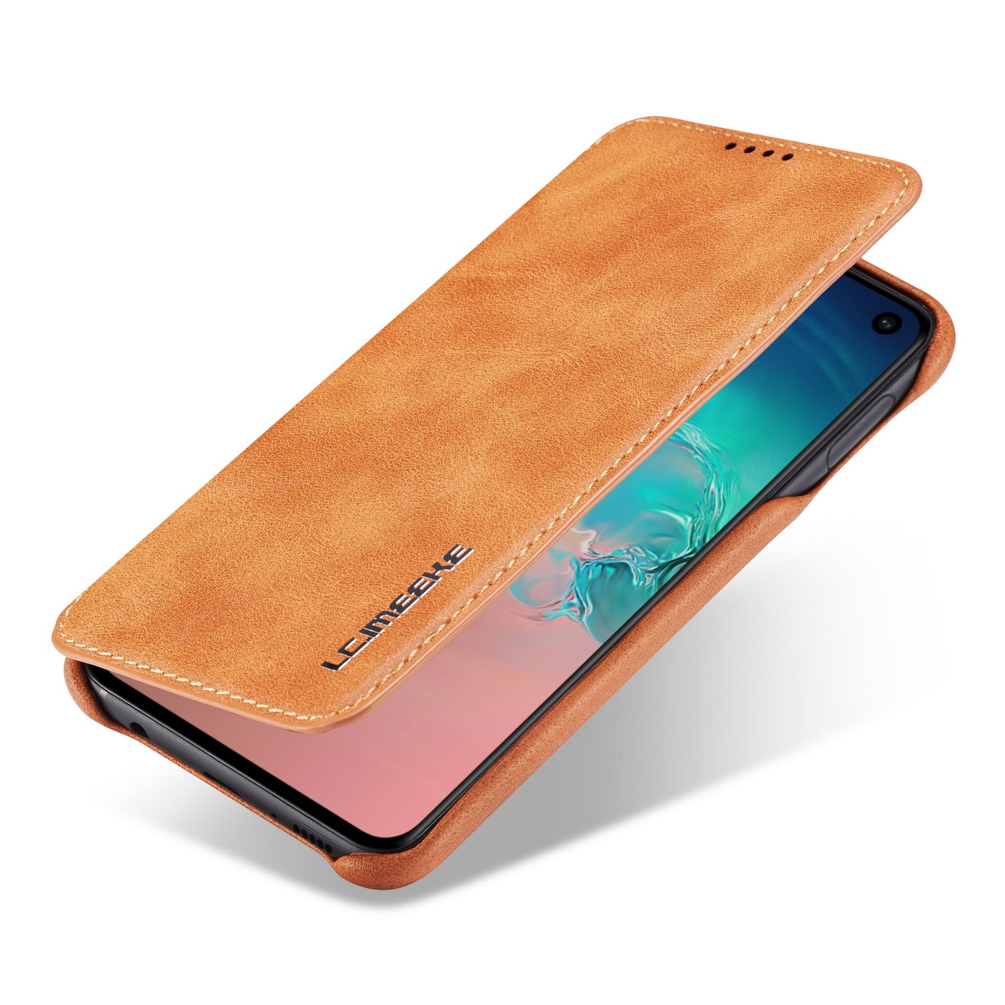 LC.IMEEKE Retro Style Leather Card Holder Case for Samsung Galaxy S10e