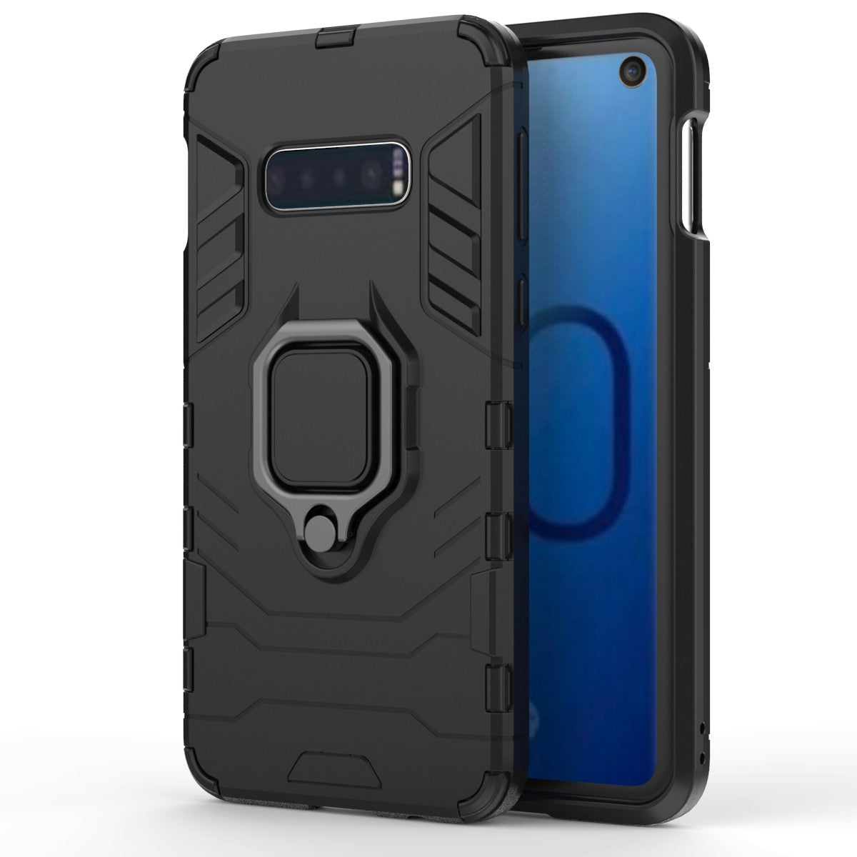Cool Guard Ring Holder Kickstand PC TPU Hybrid Case for Samsung Galaxy S10e