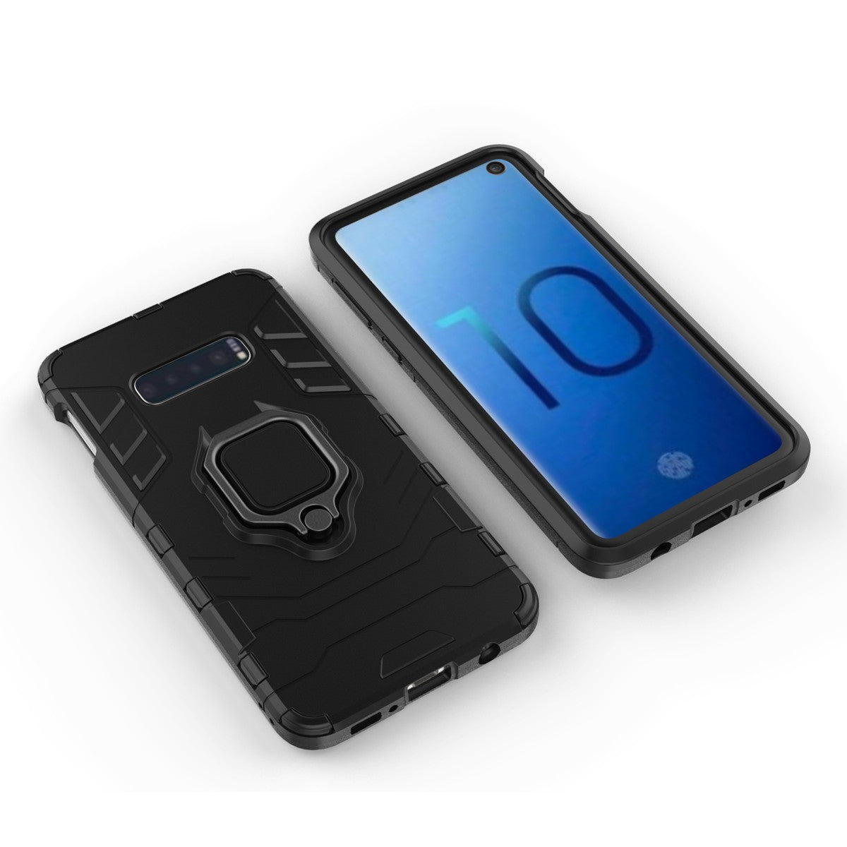 Cool Guard Ring Holder Kickstand PC TPU Hybrid Case for Samsung Galaxy S10e