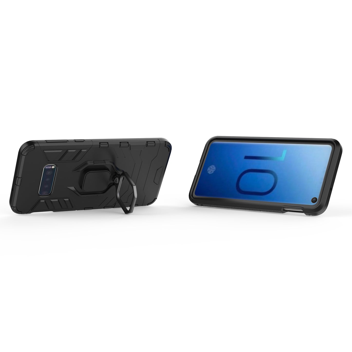 Cool Guard Ring Holder Kickstand PC TPU Hybrid Case for Samsung Galaxy S10e