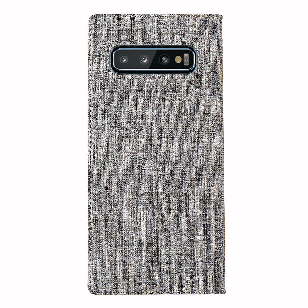 VILI DMX Cross Texture Card Holder Leather Stand Cover for Samsung Galaxy S10