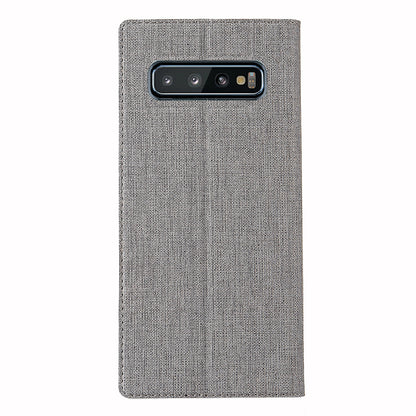 VILI DMX Cross Texture Card Holder Leather Stand Cover for Samsung Galaxy S10