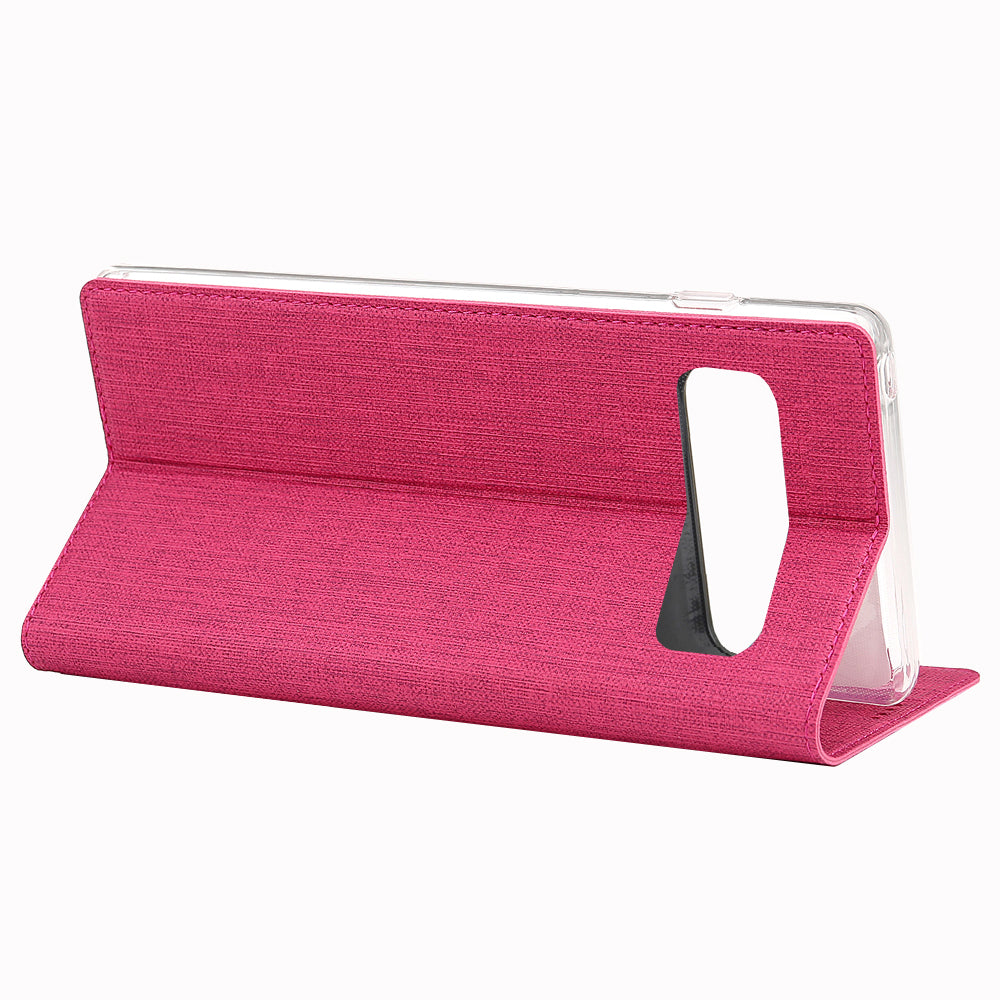VILI DMX Cross Texture Card Holder Leather Stand Cover for Samsung Galaxy S10