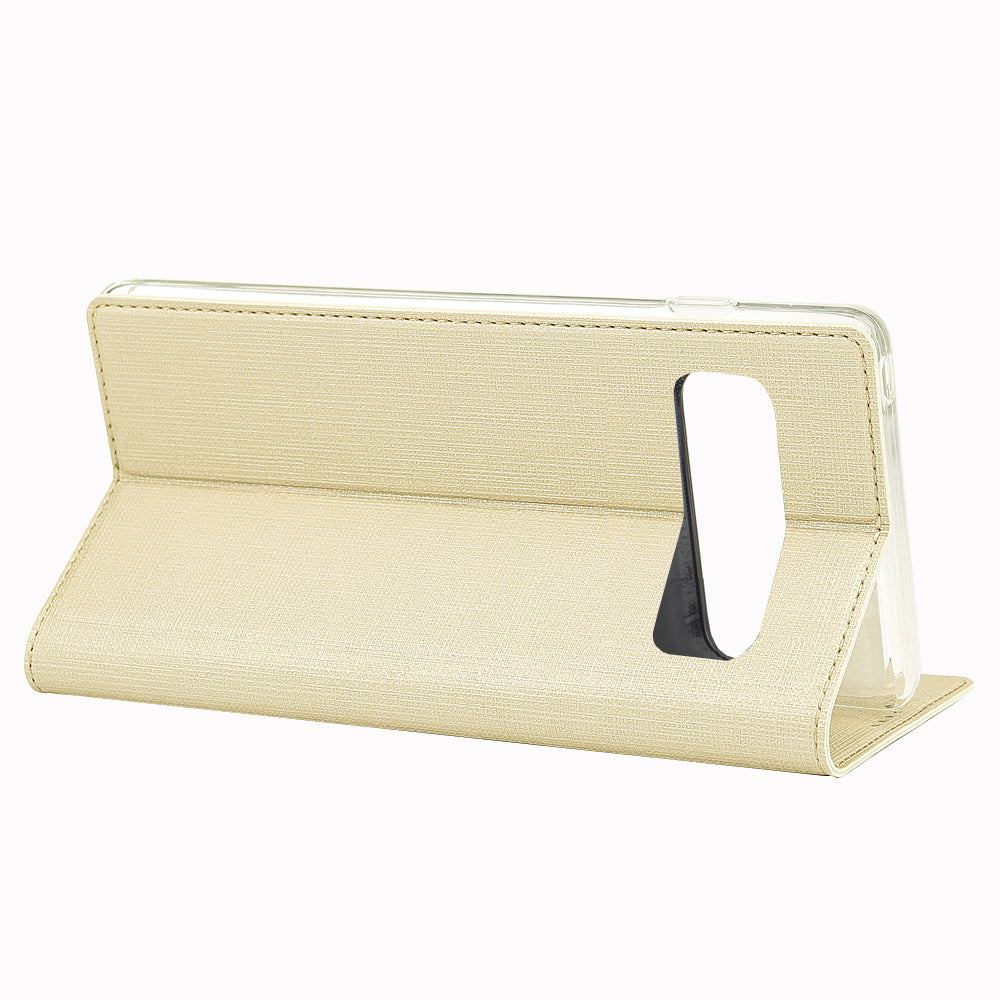 VILI DMX Cross Texture Card Holder Leather Stand Cover for Samsung Galaxy S10