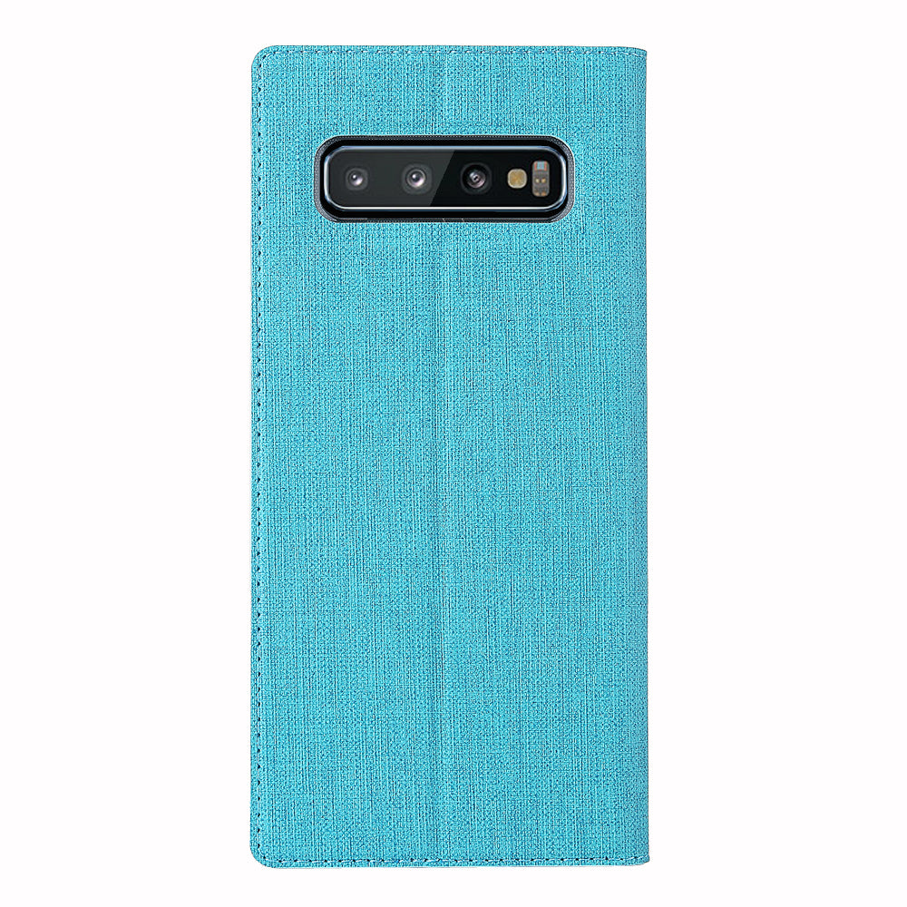 VILI DMX Cross Texture Card Slot Leather Stand Case for Samsung Galaxy S10 Plus