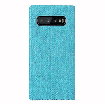 VILI DMX Cross Texture Card Slot Leather Stand Case for Samsung Galaxy S10 Plus