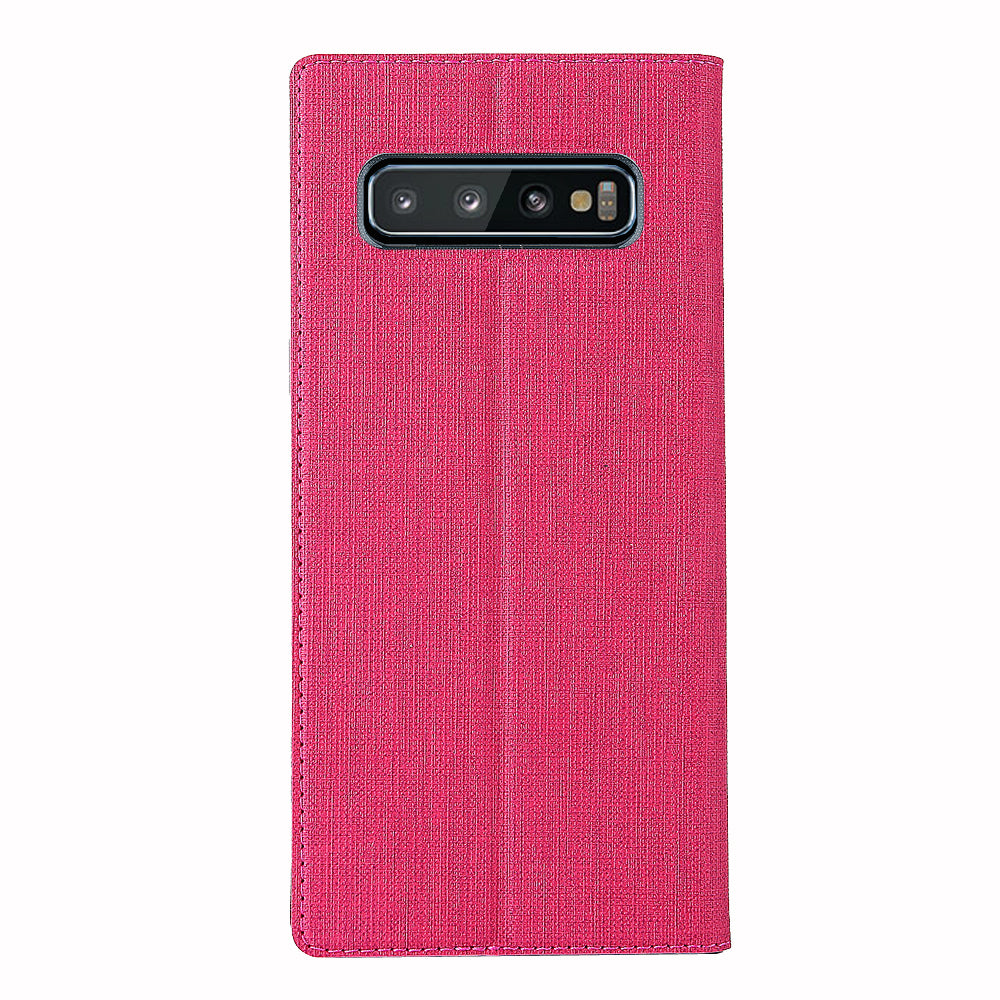 VILI DMX Cross Texture Card Slot Leather Stand Case for Samsung Galaxy S10 Plus