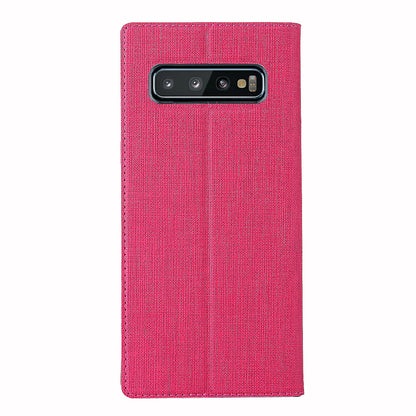 VILI DMX Cross Texture Card Slot Leather Stand Case for Samsung Galaxy S10 Plus