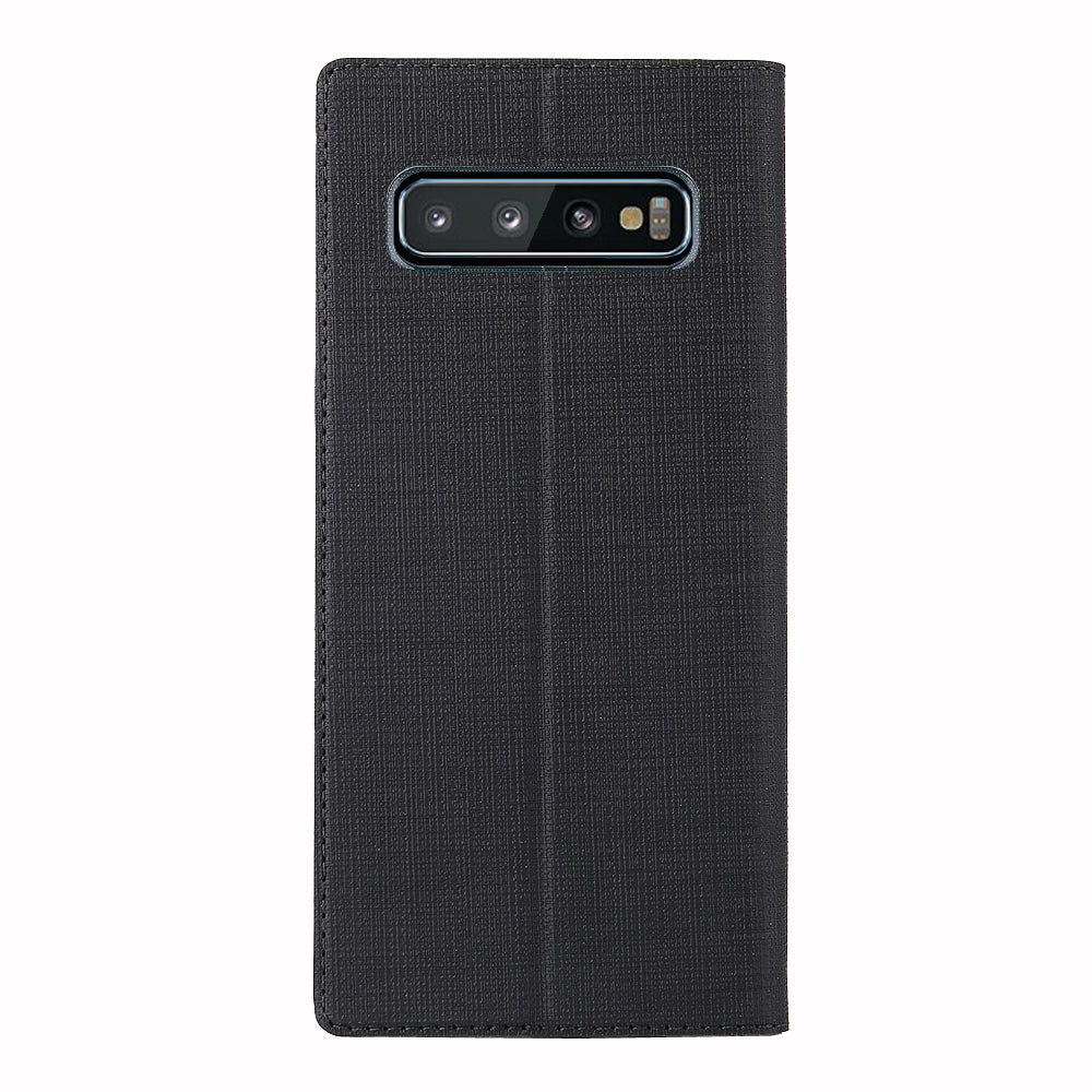 VILI DMX Cross Texture Card Slot Leather Stand Case for Samsung Galaxy S10 Plus