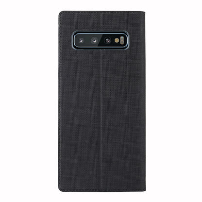 VILI DMX Cross Texture Card Slot Leather Stand Case for Samsung Galaxy S10 Plus