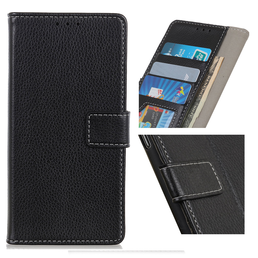 Litchi Grain Leather Cover with [Wallet Stand] for Samsung Galaxy A50 / A50s / A30s