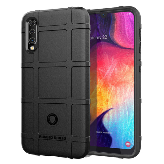 Rugged Square Grid Texture Soft TPU Anti-shock Case for Samsung Galaxy A50 / A50s / A30s