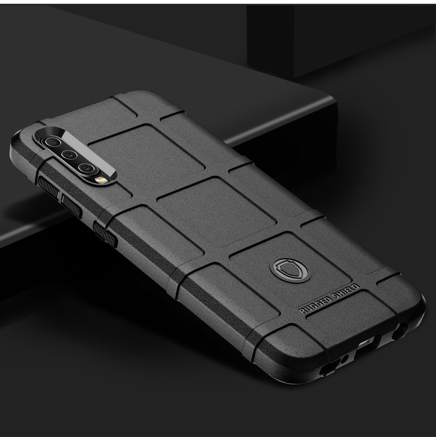 Rugged Square Grid Texture Soft TPU Anti-shock Case for Samsung Galaxy A50 / A50s / A30s