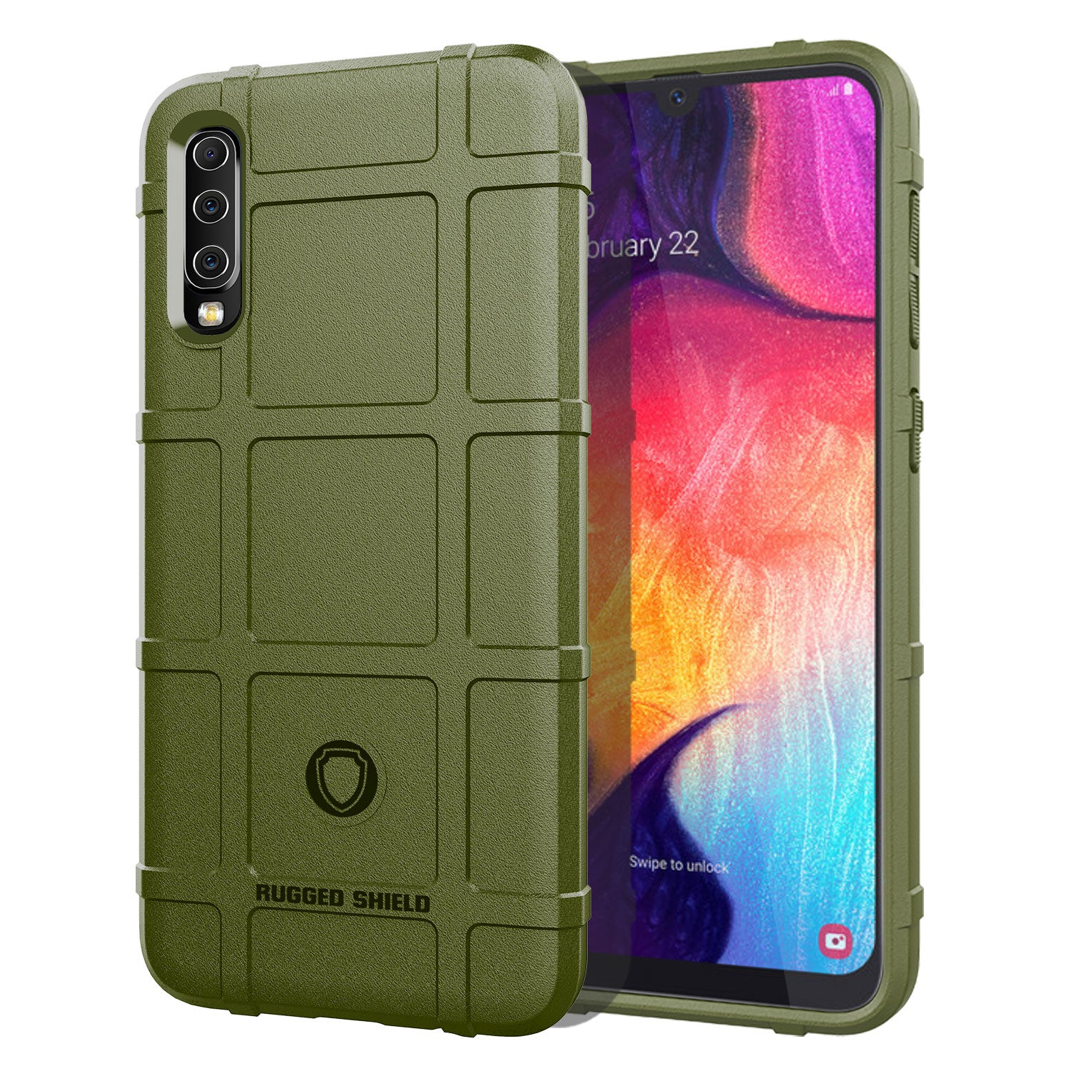 Rugged Square Grid Texture Soft TPU Anti-shock Case for Samsung Galaxy A50 / A50s / A30s