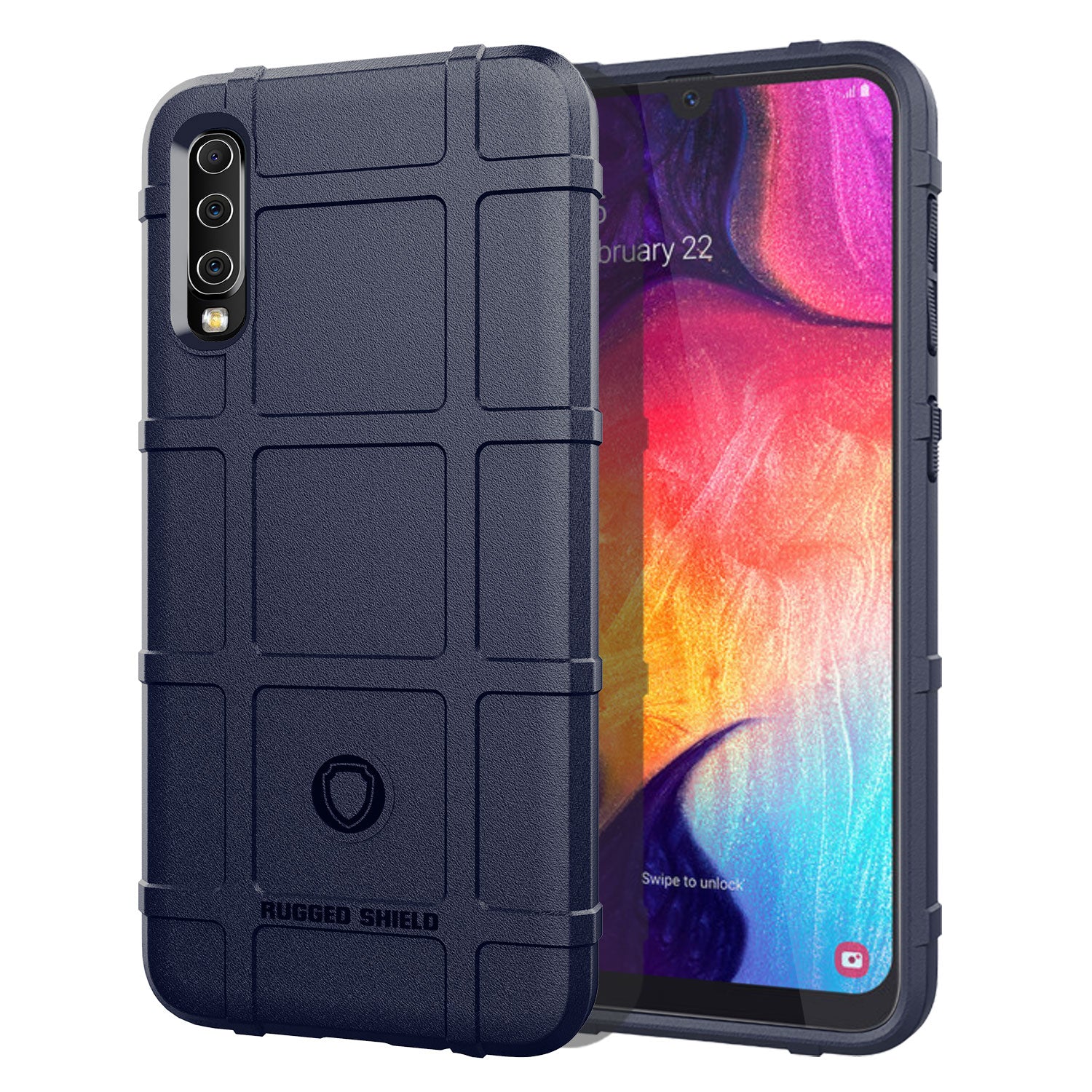 Rugged Square Grid Texture Soft TPU Anti-shock Case for Samsung Galaxy A50 / A50s / A30s