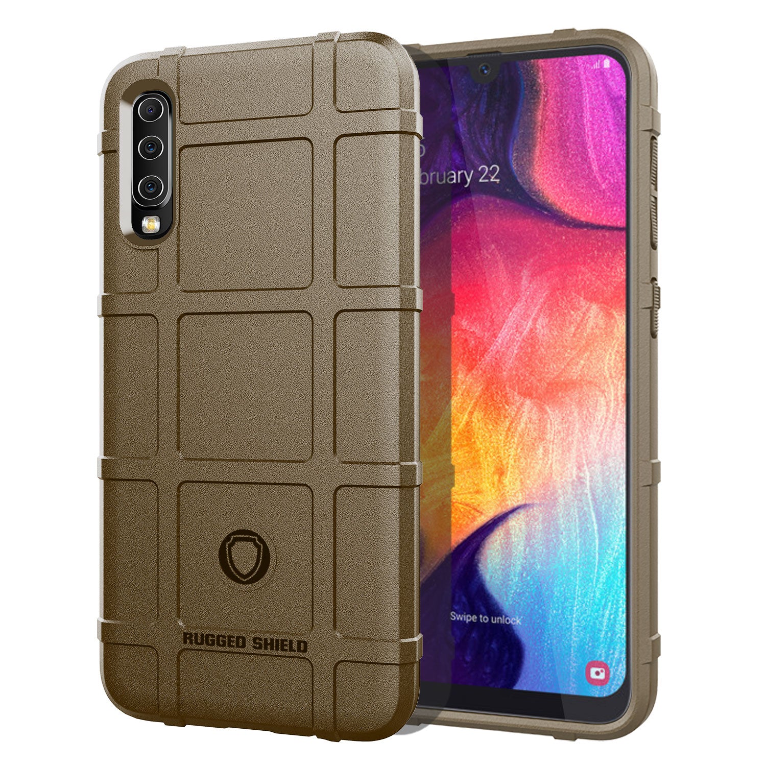 Rugged Square Grid Texture Soft TPU Anti-shock Case for Samsung Galaxy A50 / A50s / A30s