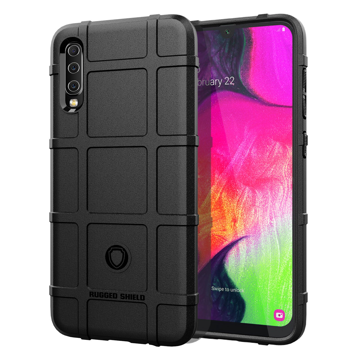 Anti-shock Square Grid Texture TPU Case for Samsung Galaxy A70