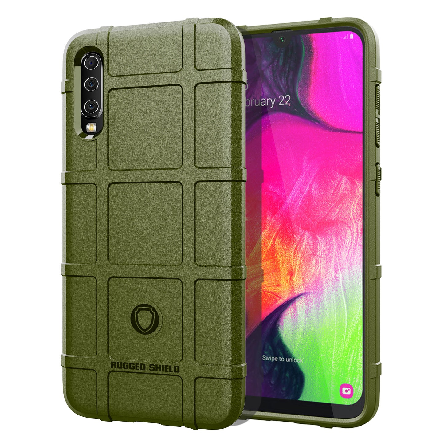 Anti-shock Square Grid Texture TPU Case for Samsung Galaxy A70