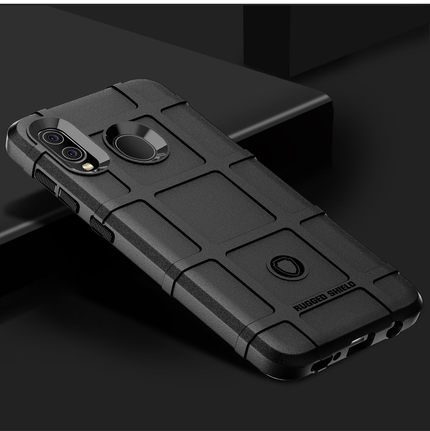 Rugged Square Grid Texture Anti-shock TPU Case for Samsung Galaxy A20/A30