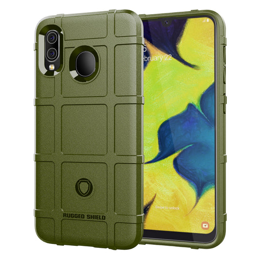 Rugged Square Grid Texture Anti-shock TPU Case for Samsung Galaxy A20/A30