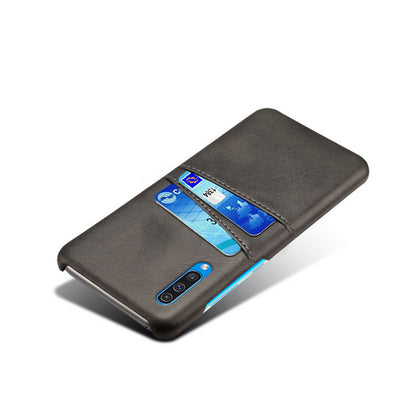 Dual Card Slots PU Leather Coated PC Mobile Phone Shell for Samsung Galaxy A50 / A50s / A30s