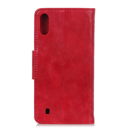 Crazy Horse Wallet Leather Stand Case for Samsung Galaxy A10