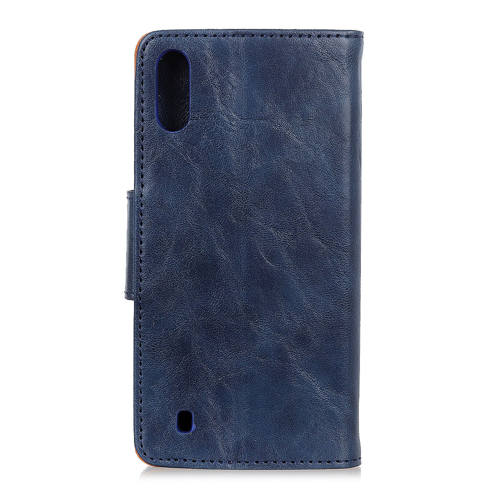 Crazy Horse Wallet Leather Stand Case for Samsung Galaxy A10