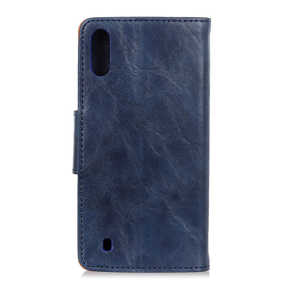 Crazy Horse Wallet Leather Stand Case for Samsung Galaxy A10