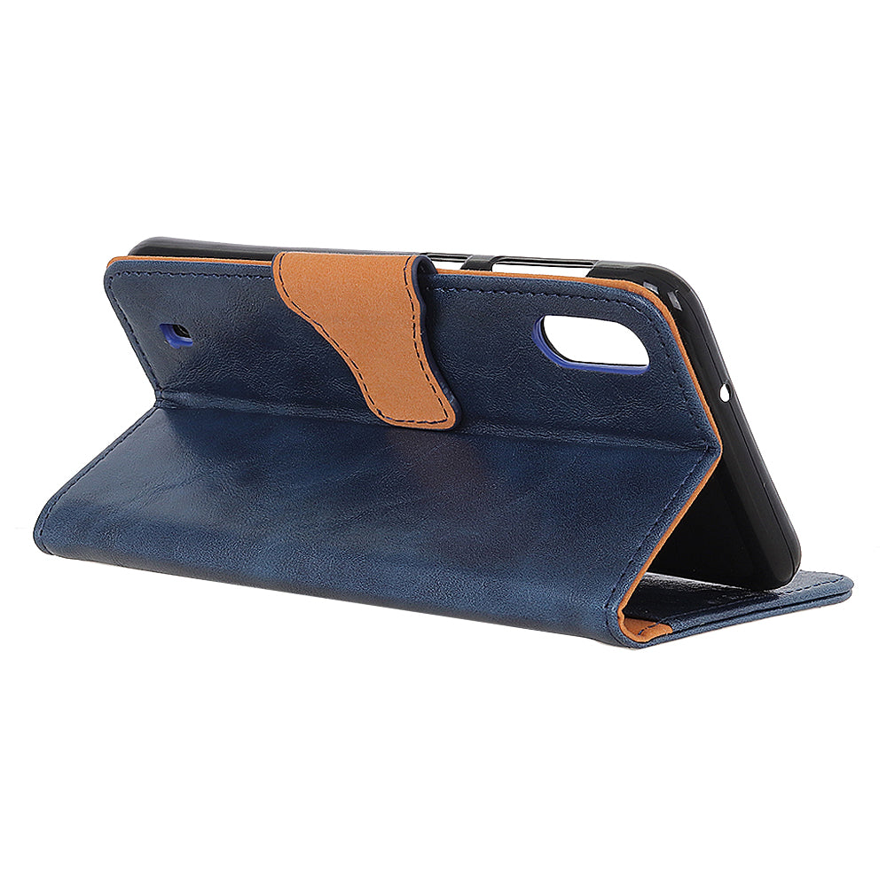 Crazy Horse Wallet Leather Stand Case for Samsung Galaxy A10
