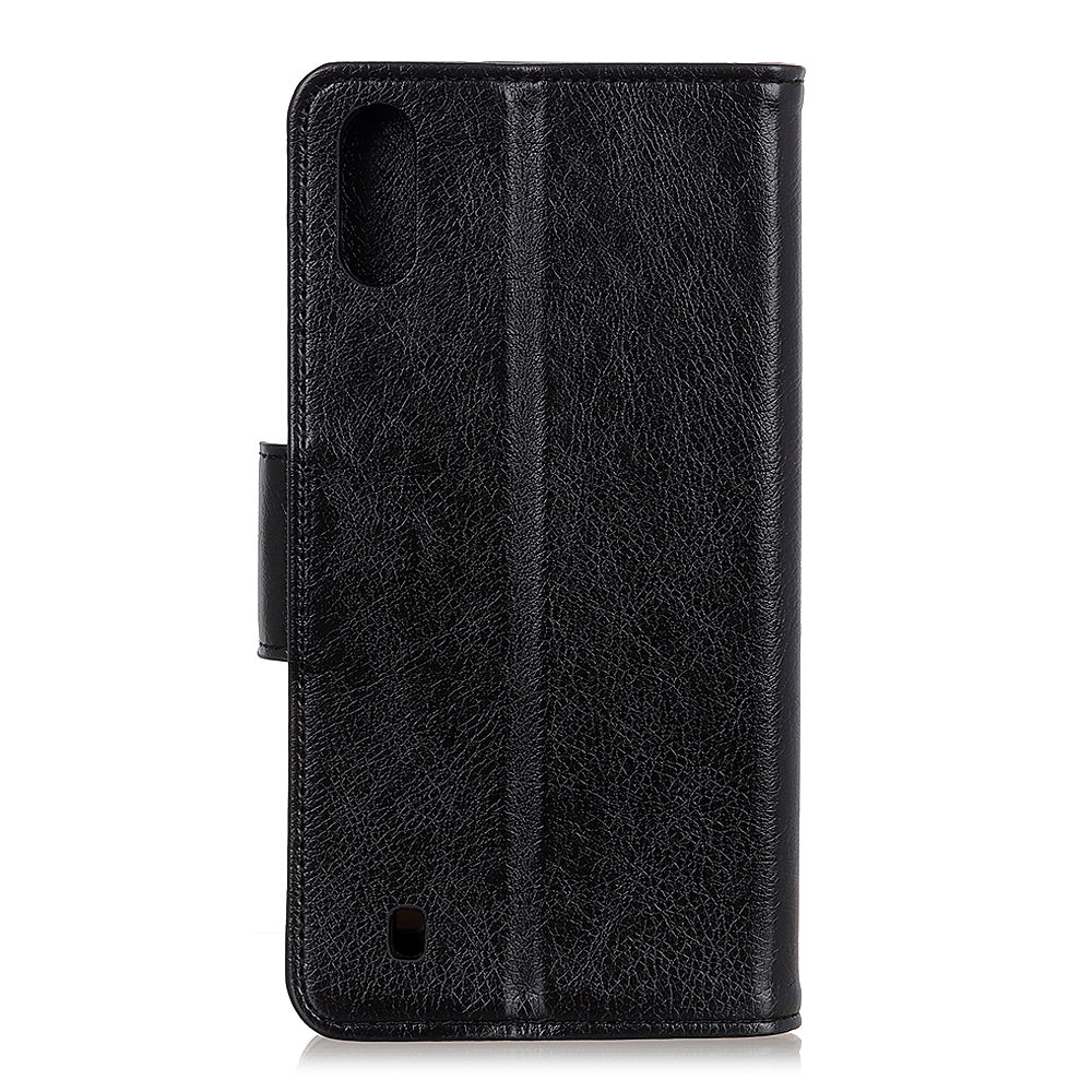 Nappa Texture Split Leather Wallet Stand Case for Samsung Galaxy A10