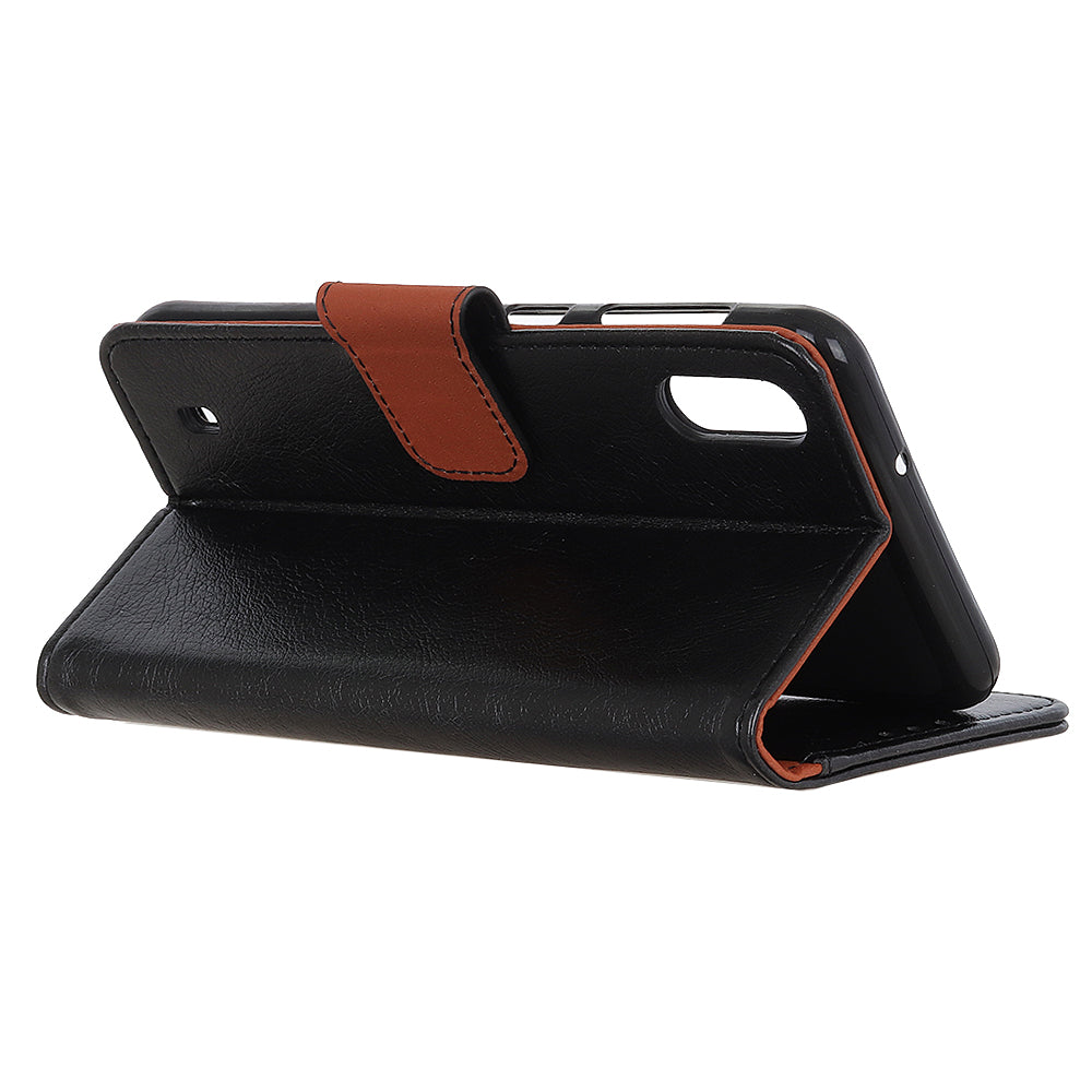 Nappa Texture Split Leather Wallet Stand Case for Samsung Galaxy A10