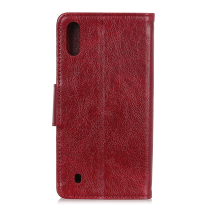 Nappa Texture Split Leather Wallet Stand Case for Samsung Galaxy A10