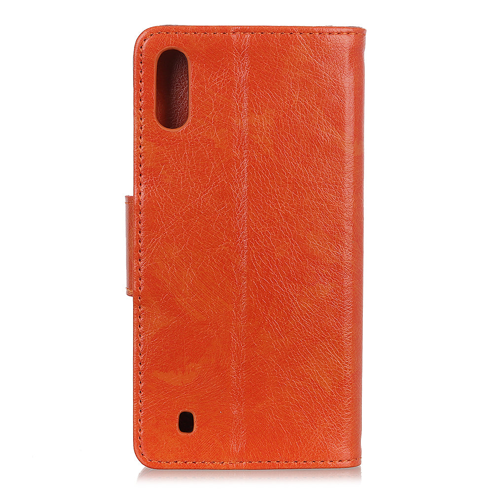 Nappa Texture Split Leather Wallet Stand Case for Samsung Galaxy A10